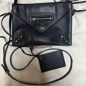 Balenciaga navy  Leather crossbody